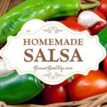 With fresh ingredients available from the garden and a food processor, it is easy to whip up a batch of homemade fresh salsa. This is my simple go to recipe.