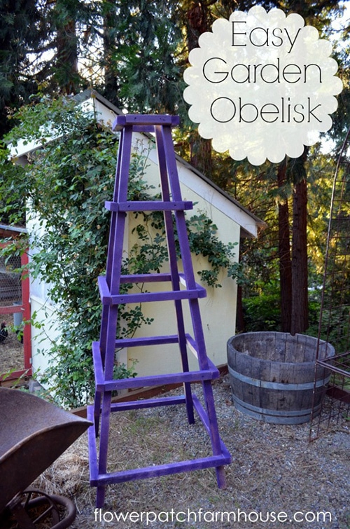  has a great tutorial on how to build a simple DIY Garden Obelisk