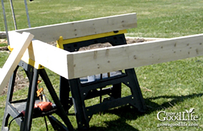 image of assembling the garden box