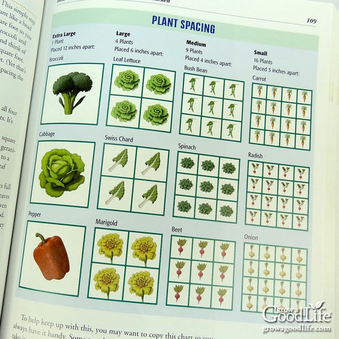 photo of square foot garden book page