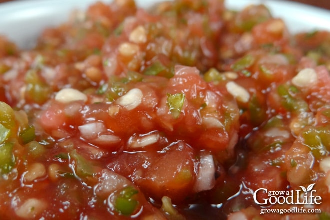 With fresh ingredients available from the garden and a food processor, it is easy to whip up a batch of homemade fresh salsa. This is my simple go to recipe.