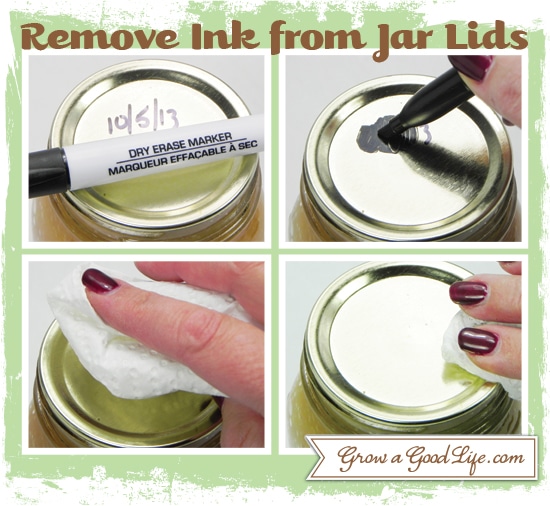 How to Remove Ink from Jar Lids