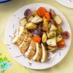 Something extraordinary occurs when vegetables are roasted. The high heat crisps up the outside of the vegetables and locks in their natural flavor. Then that flavor transforms, sweetens and intensifies as it roasts. This one-pan, roasted rosemary chicken and vegetables recipe is an easy to prep meal bursting with flavor.