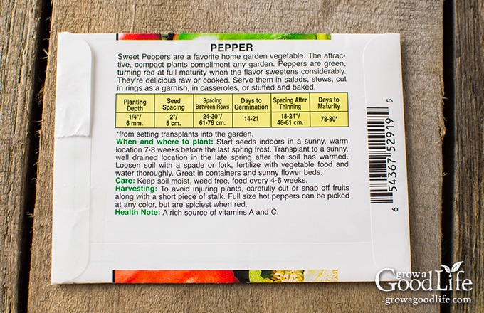 vegetable seed planting schedules