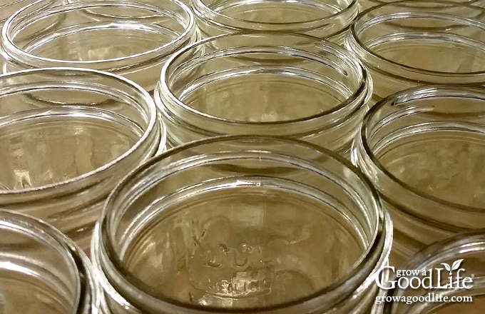closeup photo of empty canning jars