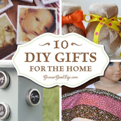 DIY gifts are always appreciated because they are unique and come from the heart. Gifts that are made by hand not only show you care, but can be personalized to the recipients style by using colors that match their decor or scents that they love. Here are over 10 DIY gift ideas and tutorials to brighten up the homes of those you love.