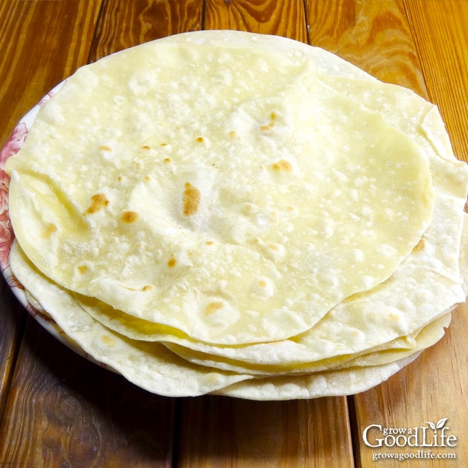 Homemade Flour Tortillas {Easy, No Press!} - FeelGoodFoodie