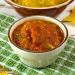 This tomato salsa recipe adds delicious depth of flavor from grilling the vegetables. The flavors transform to a delightful blend of sweet, smoky char, with a spicy kick that makes you crave for more.