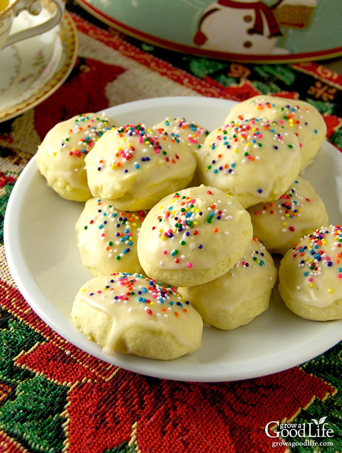 a plate of Italian Anise Cookies on a table