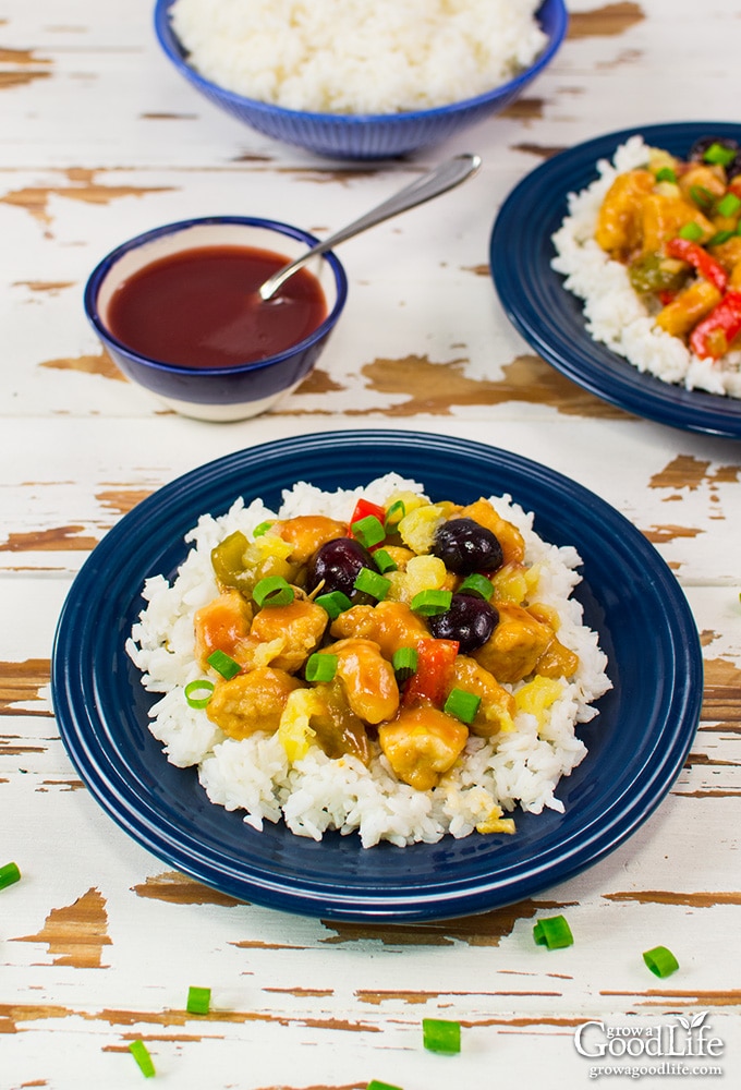 Skip the take-out and make this Sweet and Sour Chicken Stir Fry recipe using fresh cherries, pineapple, and vegetables - No thick breading and no deep-frying.