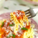 This summer tomato sauce recipe combines vine-ripened tomatoes with onions, garlic and fresh Italian herbs. It is a classic marinara sauce that comes together in about an hour.