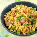 Transform leftovers into a tasty pork fried rice. Combine pork, rice, and veggies with a ginger garlic sauce for a dish that will satisfy your craving for takeout.