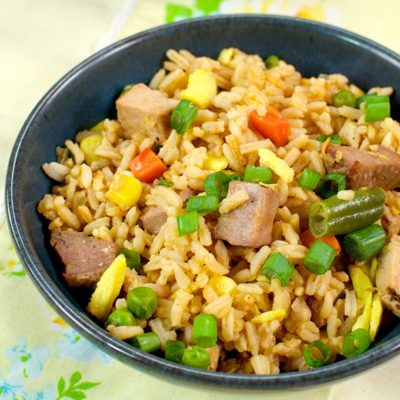 Transform leftovers into a tasty pork fried rice. Combine pork, rice, and veggies with a ginger garlic sauce for a dish that will satisfy your craving for takeout.