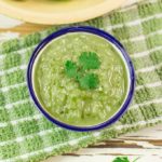 This simple roasted tomatillo salsa recipe is easy to make. Roasting the vegetables adds a delicious smoky flavor and mellows the acidity of the tomatillos. Enjoy this salsa verde with your favorite Mexican dishes.