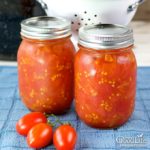 jars of canned crushed tomatoes