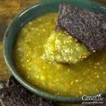 This simple roasted salsa verde recipe is easy to make. Roasting the vegetables adds a delicious smoky flavor and mellows the acidity of the tomatillos. Enjoy this tomatillo salsa with your favorite Mexican dishes.