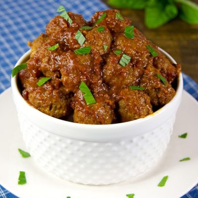 Cocktail Meatballs with Cherry BBQ Sauce
