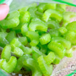 celery slices in a freezer bag