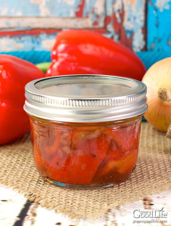 Marinated Roasted Red Peppers Canning Recipe