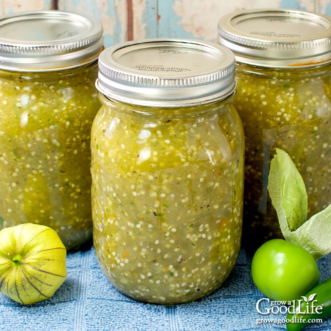 Roasted Tomatillo Salsa Verde Canning Recipe