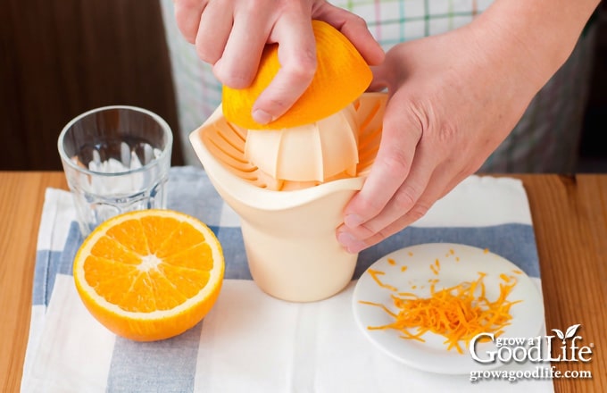 zesting and juicing oranges