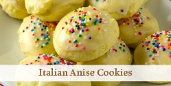 close up of a plate of Italian anise cookies