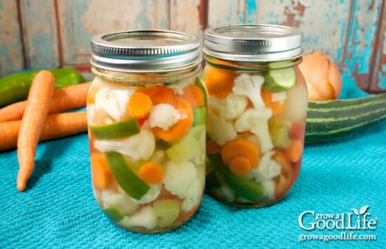 Giardiniera Pickled Vegetables Canning Recipe