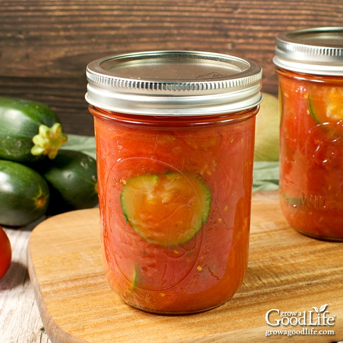 Pressure Canning Zucchini with Tomatoes