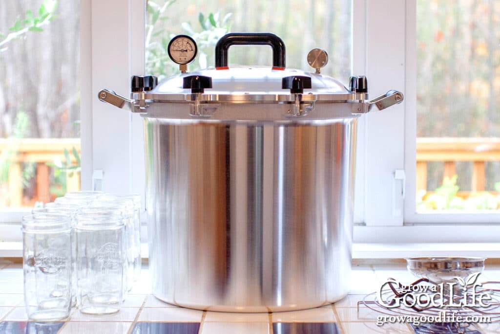 All American 925 Pressure Cooker/Canner pressure canner on a counter.