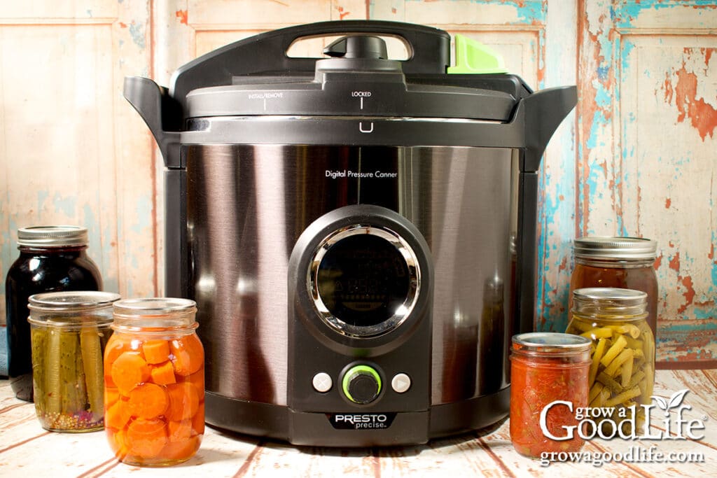 Presto Digital Pressure Canner on a table.